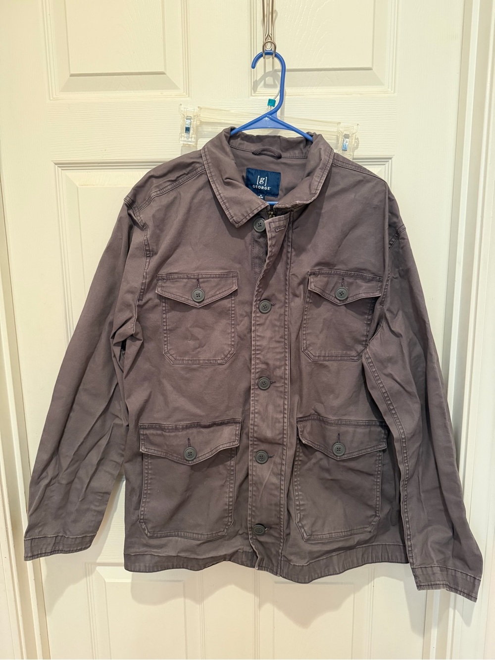 George Utility Field Jacket Gray XL Cargo Multi Pocket